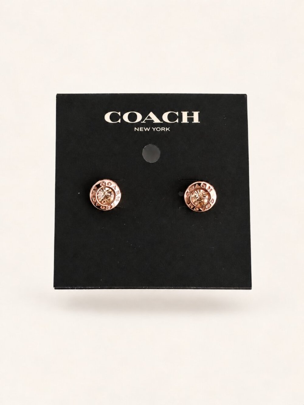 COACH | Open Circle Stone Stud Earrings